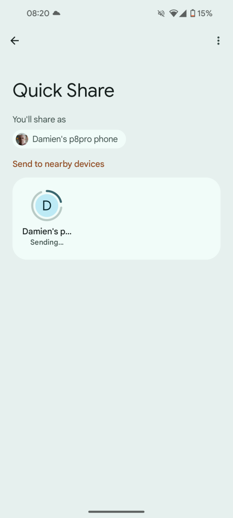 quick share animation