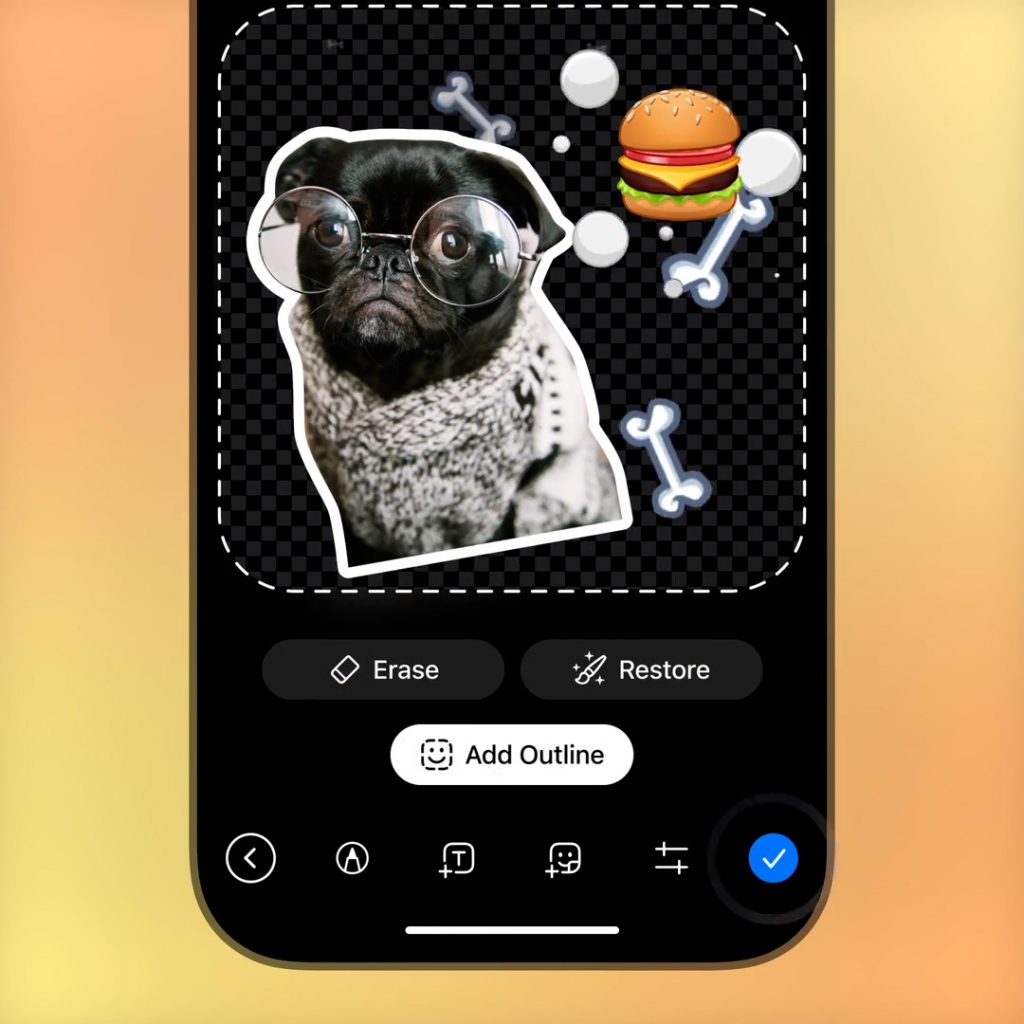 Telegram 10.11 custom sticker editor
