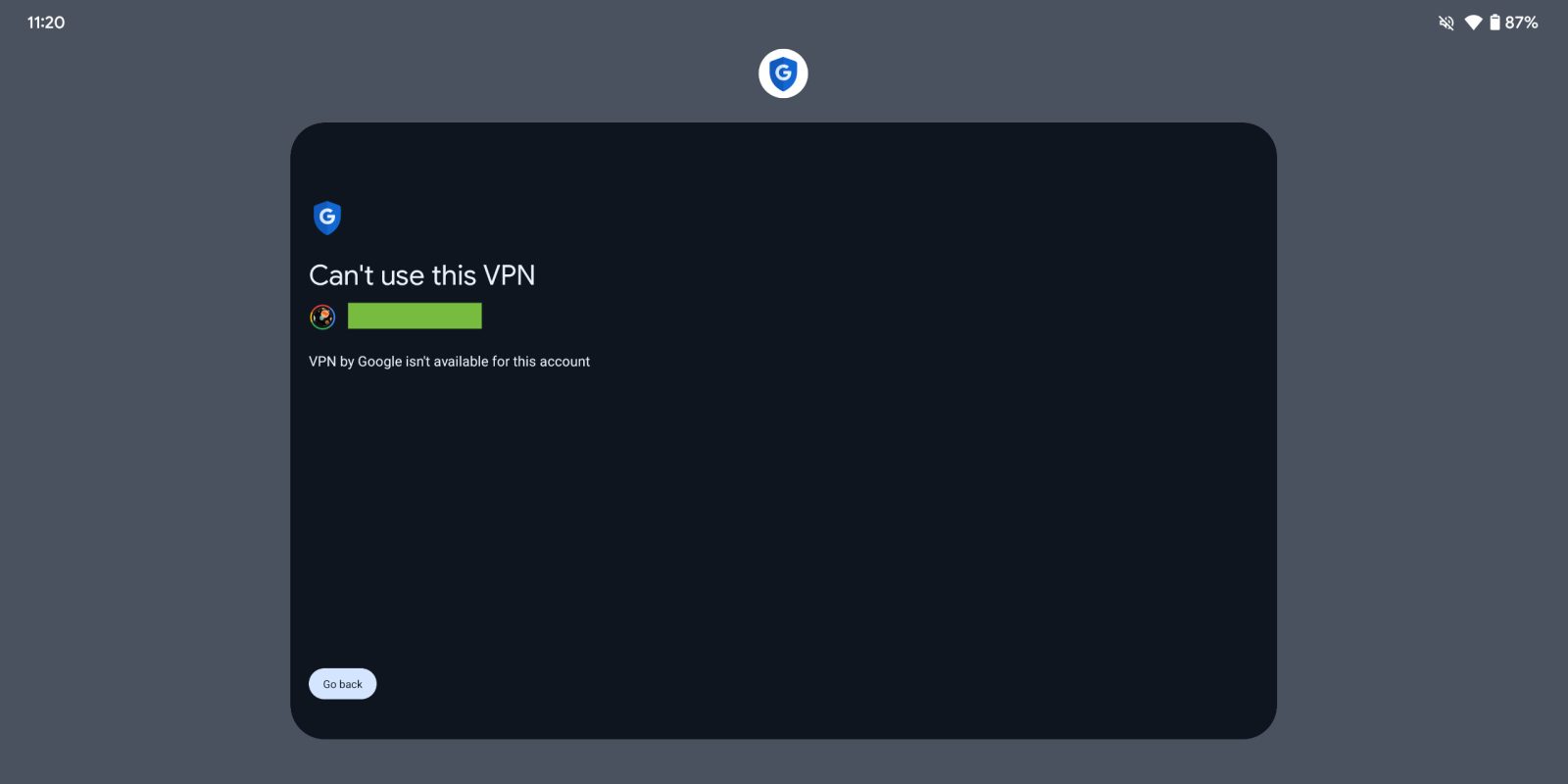 Google VPN Pixel Tablet