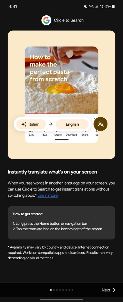 new Android features