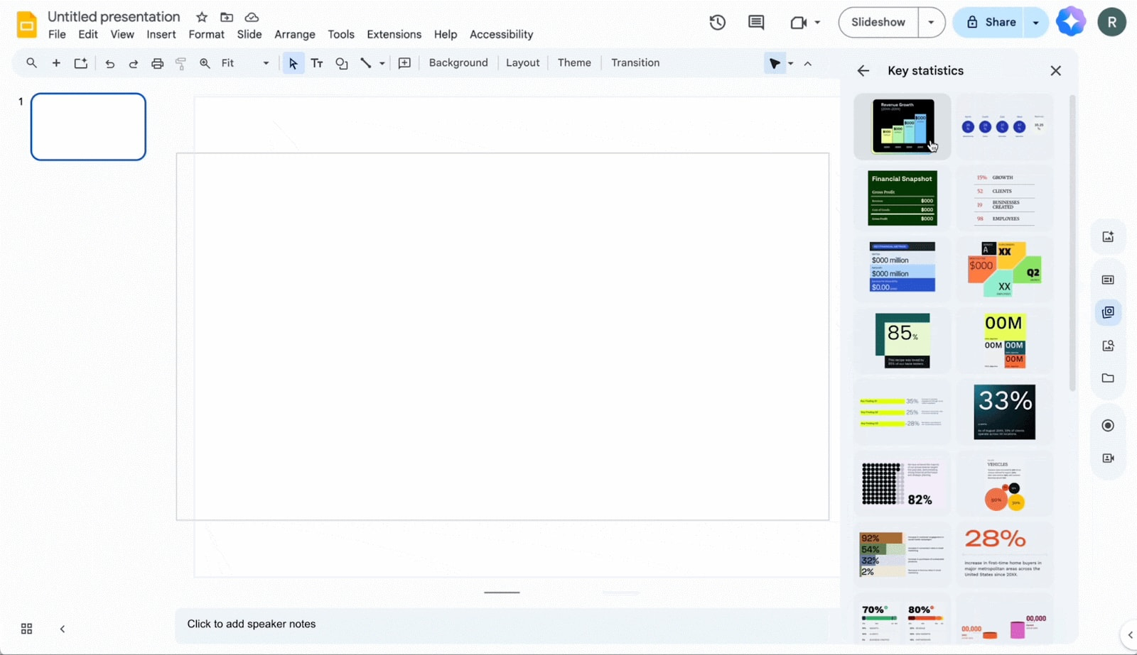 Google Slides sidebar