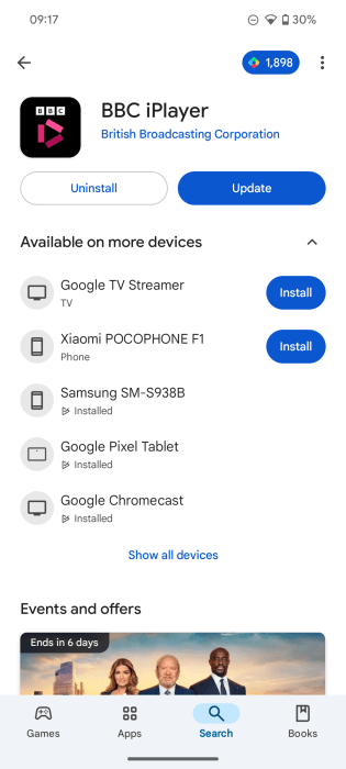 bbc iplayer google tv streamer