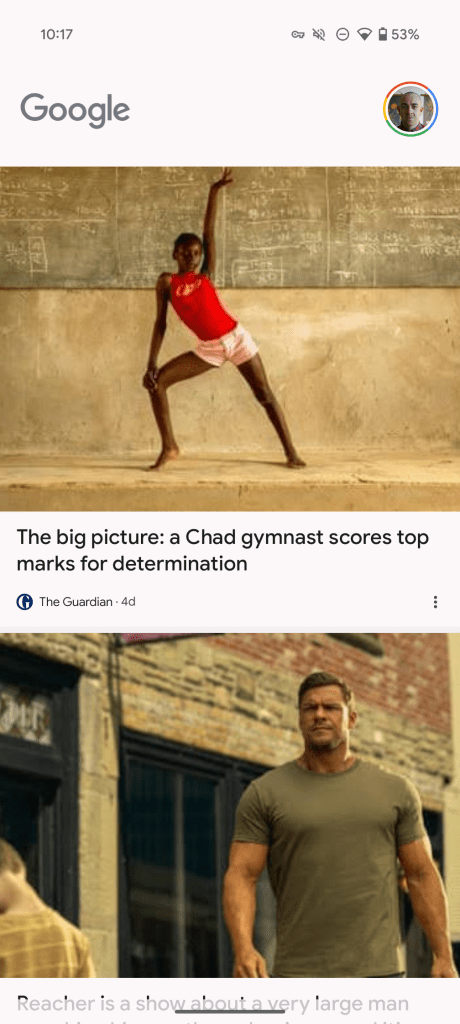 Google Discover full-width