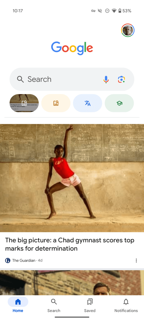 Google Discover full-width