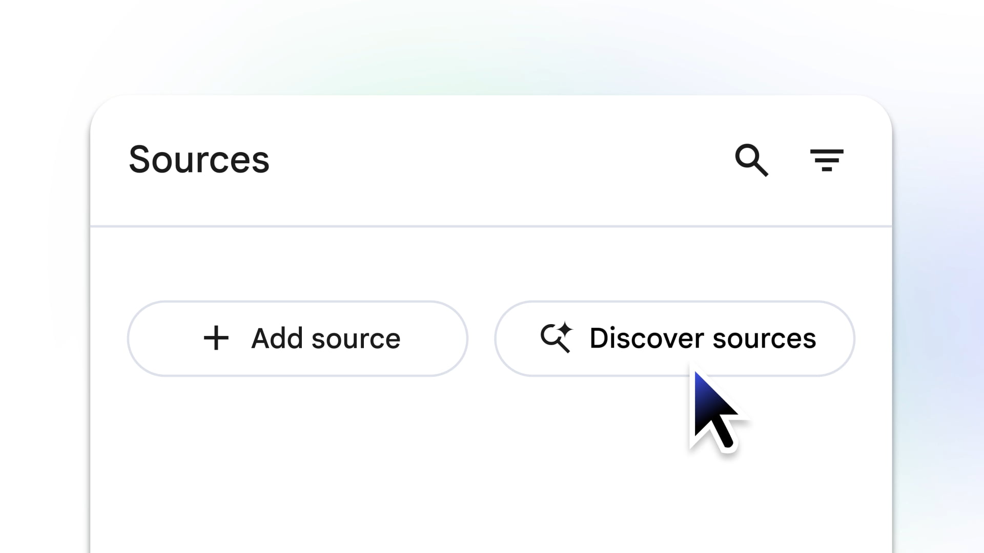 NotebookLM Discover sources