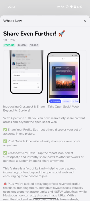 Openvibe 1.10 update screen