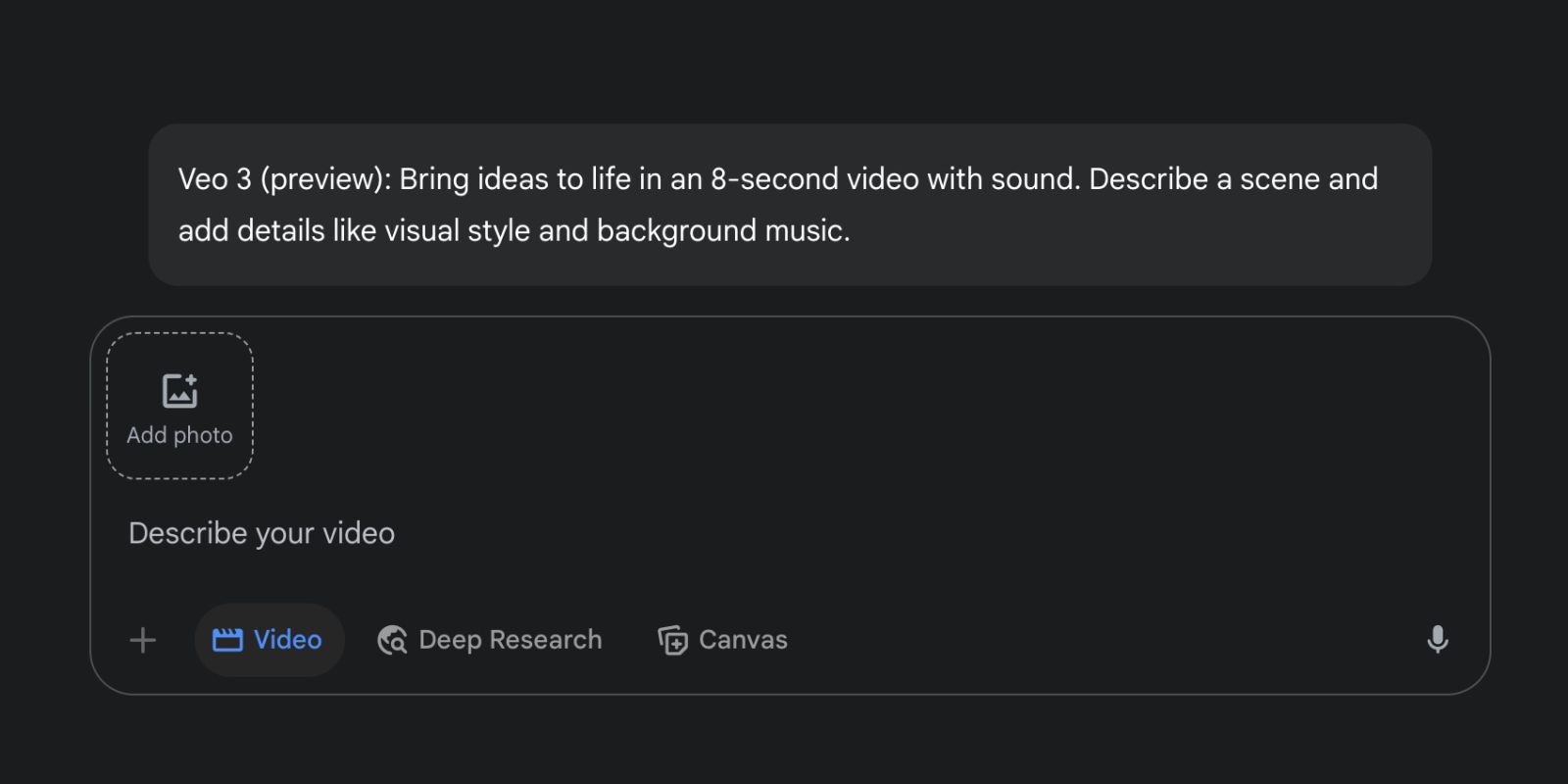 Gemini photo to video