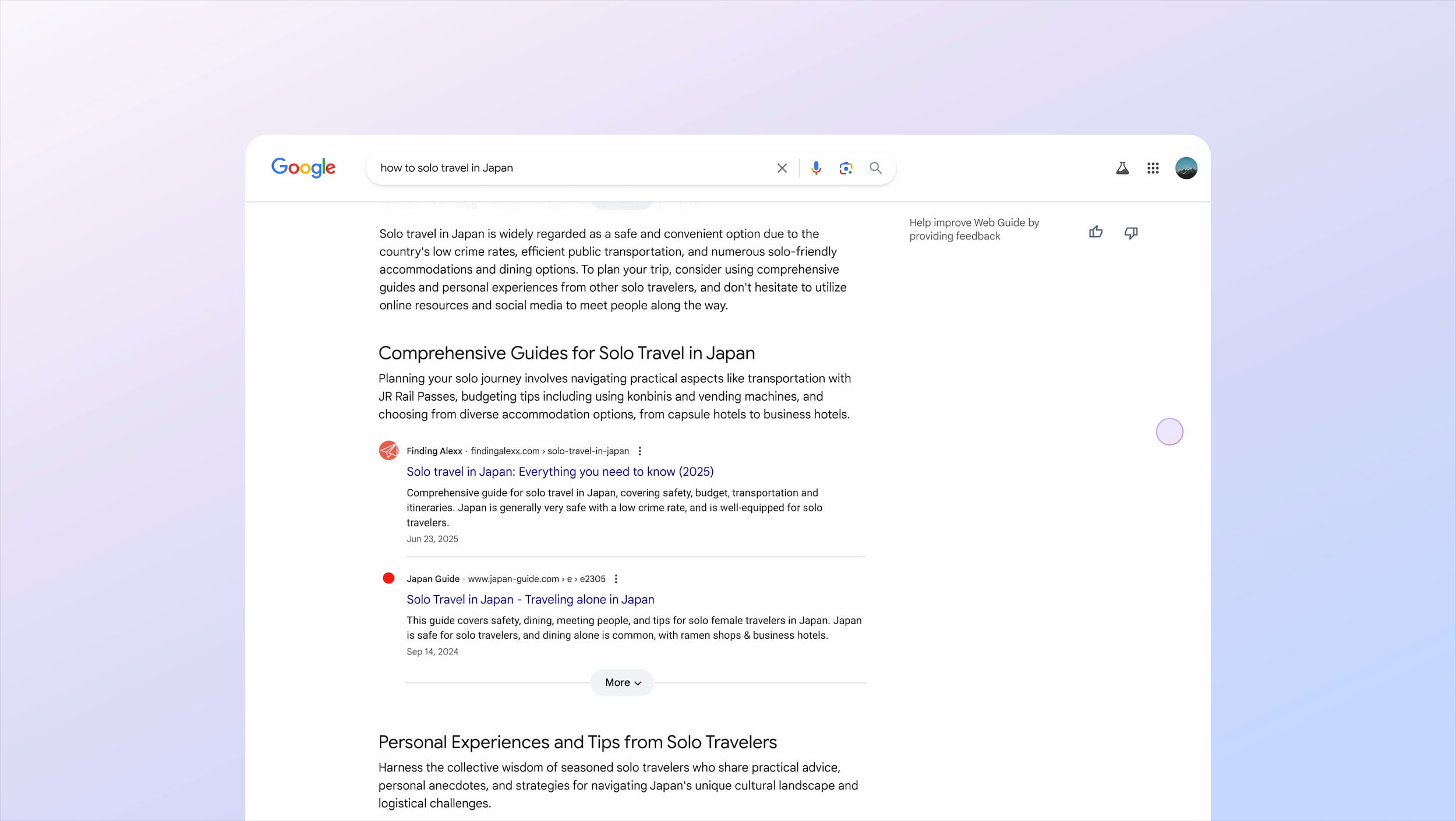 Google Web Guide