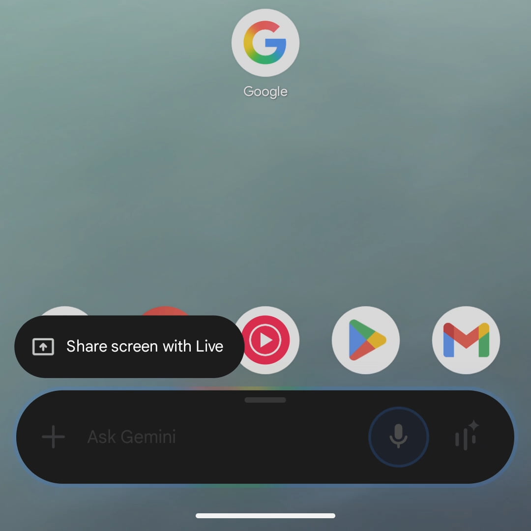 Gemini overlay pill