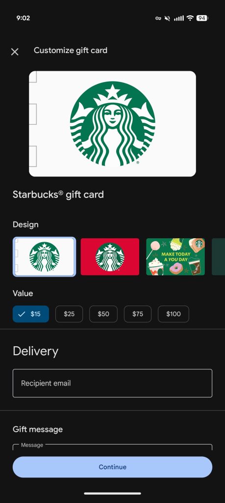 Google Play gift cards