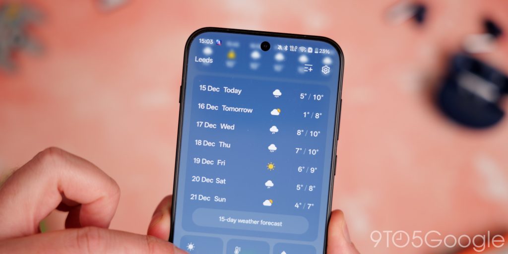 oxygenos 16 weather application